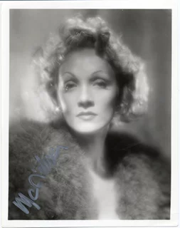 Marlene Dietrich autograph