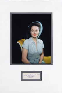 Olivia DeHavilland autograph