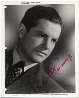 Robert Cummings autograph