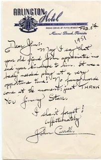 John Carroll autograph