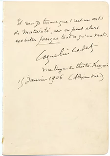 Cadet Coquelin autograph