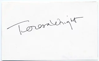 Teresa Wright autograph
