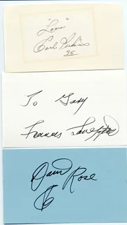 Deceased Actor Signature Lot autograph