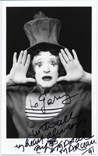 Marcel Marceau autograph