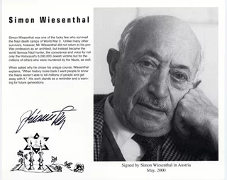 Simon Wiesenthal autograph