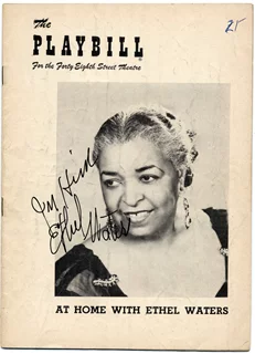 Ethel Waters autograph