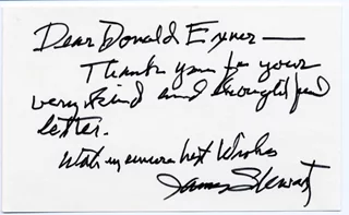 James Stewart autograph