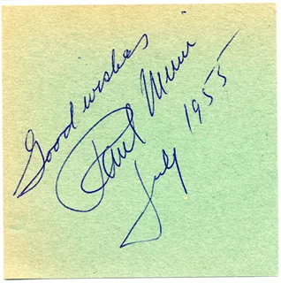 Paul Muni autograph