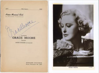 Grace Moore autograph