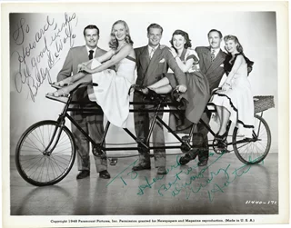 Billy De Wolfe & Mary Hatcher autograph