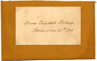 Oliver Wendell Holmes autograph