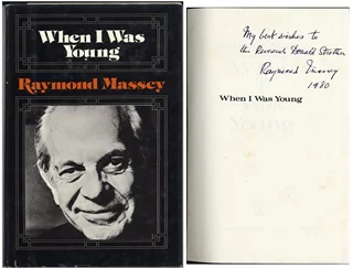 Raymond Massey autograph