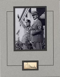 Benito Mussolini autograph