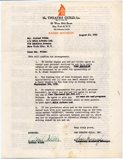 Cornel Wilde autograph