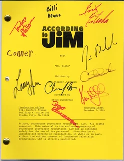 According To Jim autograph