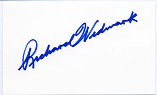 Richard Widmark autograph
