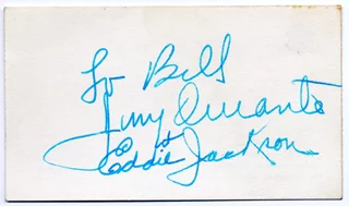 Jimmy Durante & Eddie Jackson autograph