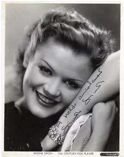 Simone Simon autograph