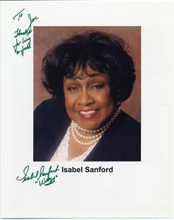 Isabel Sanford autograph