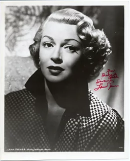 Lana Turner autograph
