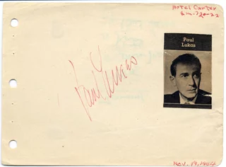 Paul Lukas autograph