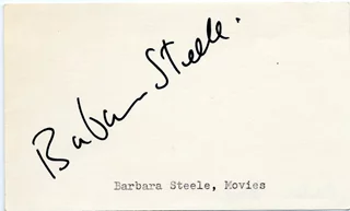Barbara Steele autograph
