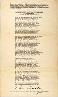 Edwin Markham autograph