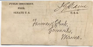 James Blaine autograph