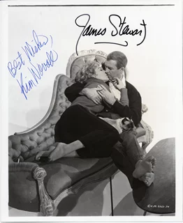 James Stewart & Kim Novak autograph