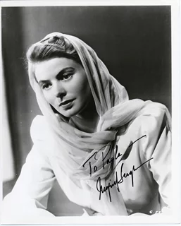 Ingrid Bergman autograph