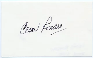 Cesar Romero autograph