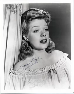 Alice Faye autograph