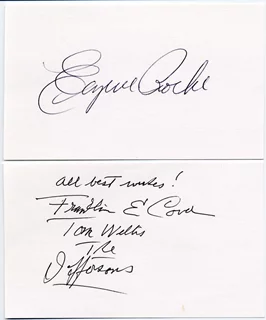 Franklin Cover & Eugene Roche autograph