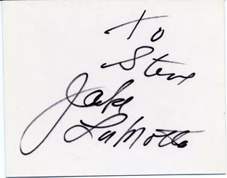 Jake LaMotta autograph