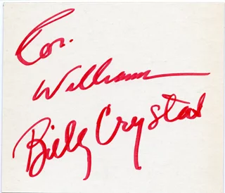 Billy Crystal & Robin Williams autograph