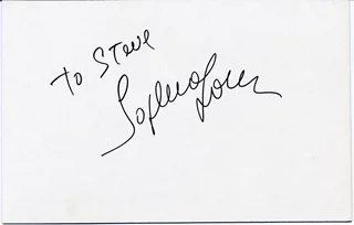 Sophia Loren autograph