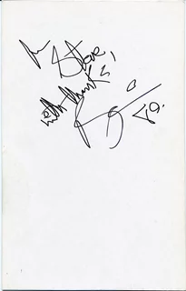 David Bowie autograph