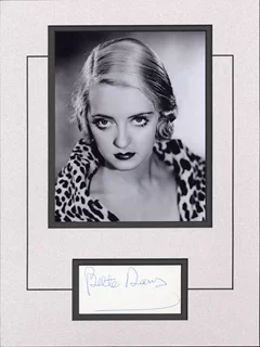 Bette Davis autograph