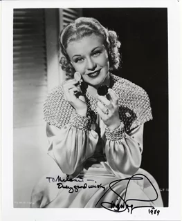 Ginger Rogers autograph
