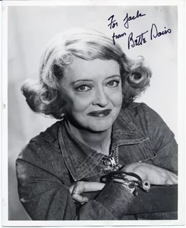 Bette Davis autograph