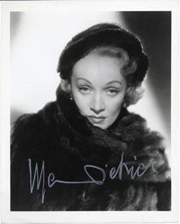 Marlene Dietrich autograph