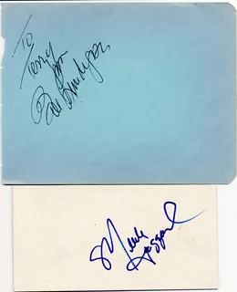 William Lundigan & Merle Haggard autograph