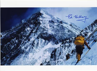 Sir Edmund Hillary autograph