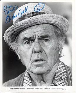 Elisha Cook autograph