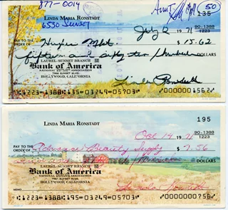 Linda Ronstadt autograph