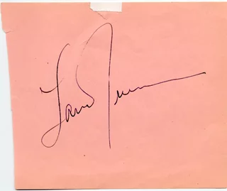Lana Turner autograph