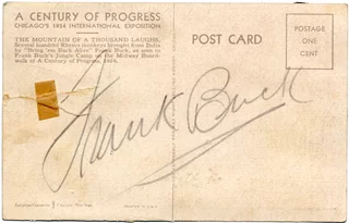Frank Buck autograph