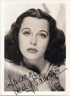 Hedy LaMarr autograph