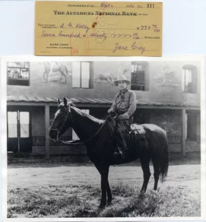 Zane Grey autograph