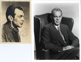 Raymond Massey autograph